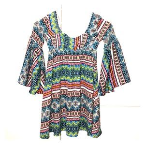 Girls bell sleeve swing dress